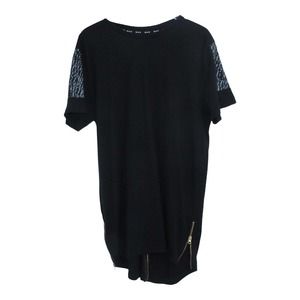 RISE AS 1NE Women's Size XL Zipper Accent Short Sleeve Dress